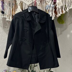 Massimo Black Women's Pea Coat